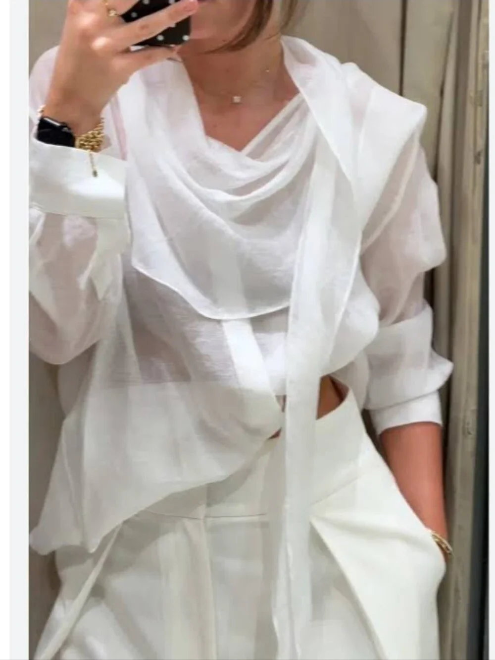 ZARA ZW COLLECTION HANDKERCHIEF SHIRT